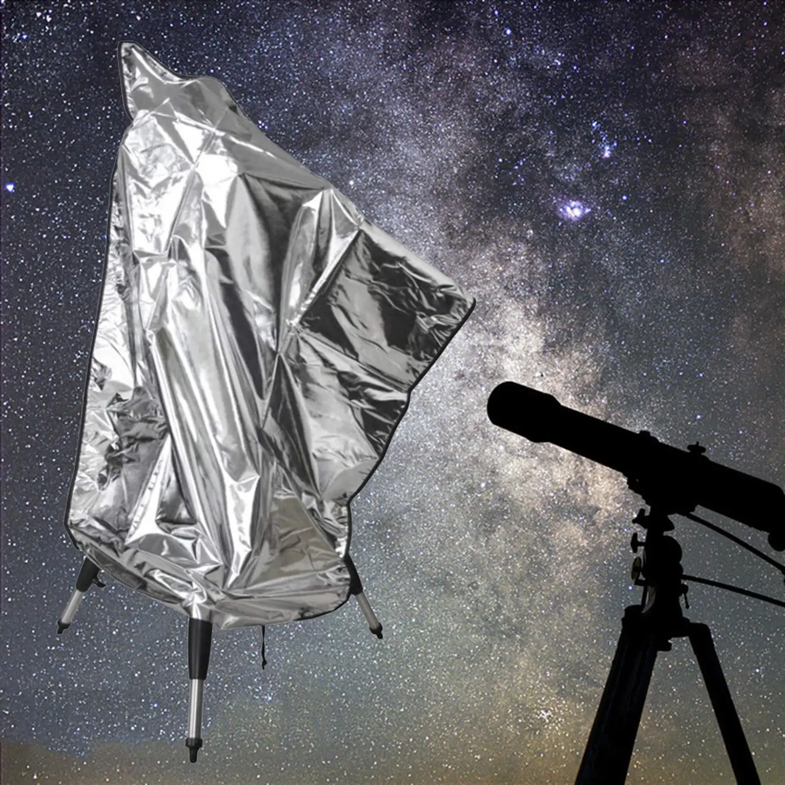 Astronomical Telescope Dust Cover Attachments with Adjustable Drawstring for