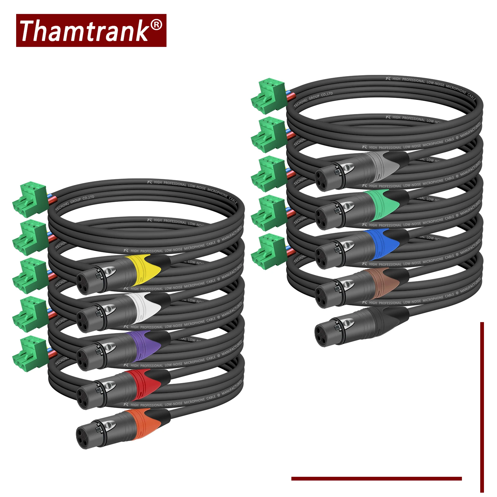 XLR to 3Pin Phoenix Cable XLR 3P M/F to PHX3M NBKF/2EDG-5.08mm 3pin PCB Screw Terminal Block Adapter Connector Cord for Speakers