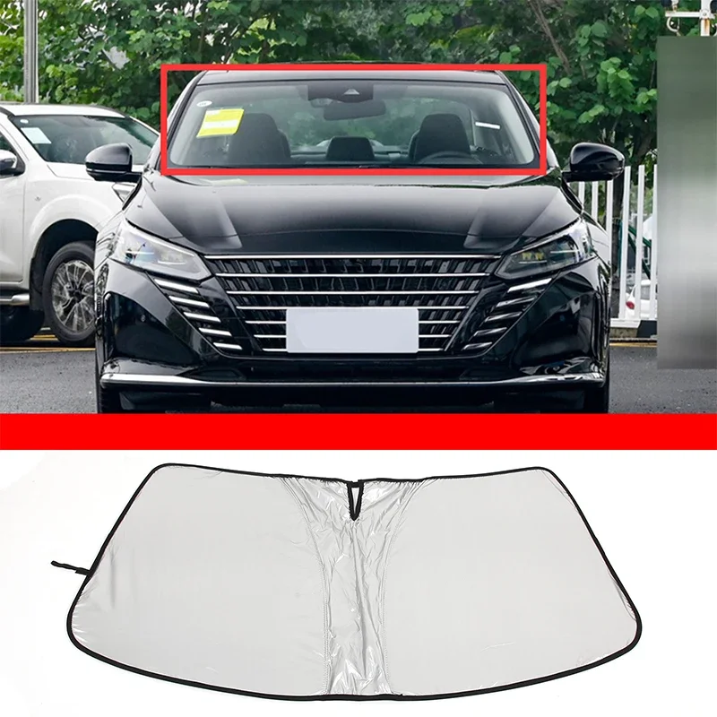 

For Nissan Teana 2018-2023 Silver Tape Car Styling Car Front Windshield Anti-UV Sunshade Car Protection Accessories