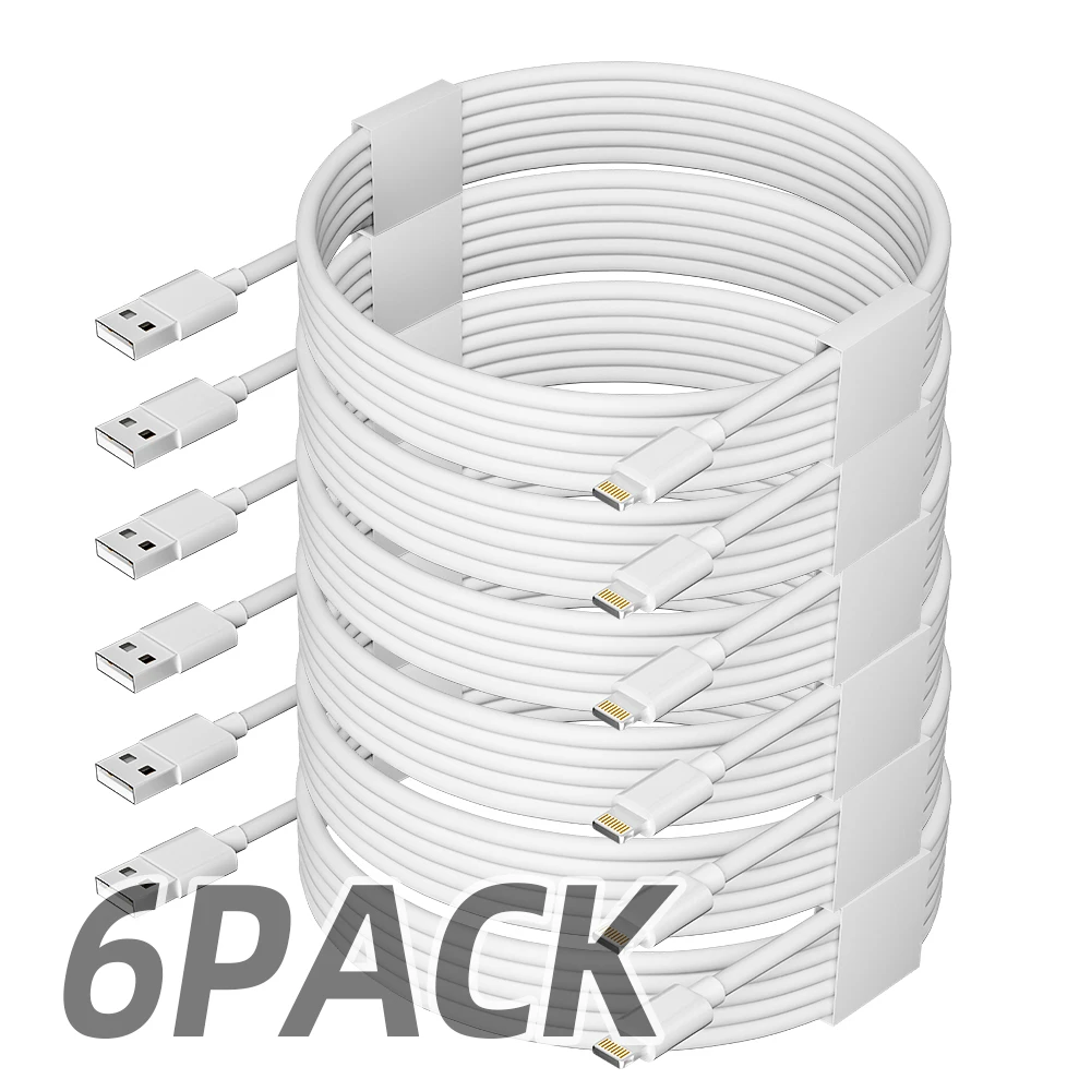 6pcs [MFi Certified] USB C to Lightning Cable Fast Charging compatible with Apple iPhone 14 13 12 11 Pro Max XR XS X 8