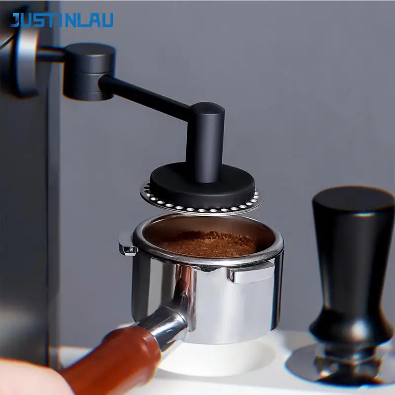 JUSTINLAU Magnetic Puck Screen Holder Coffee Tool Rack 270° Adjustable No Drill Installation Home Barista Machine Accessories