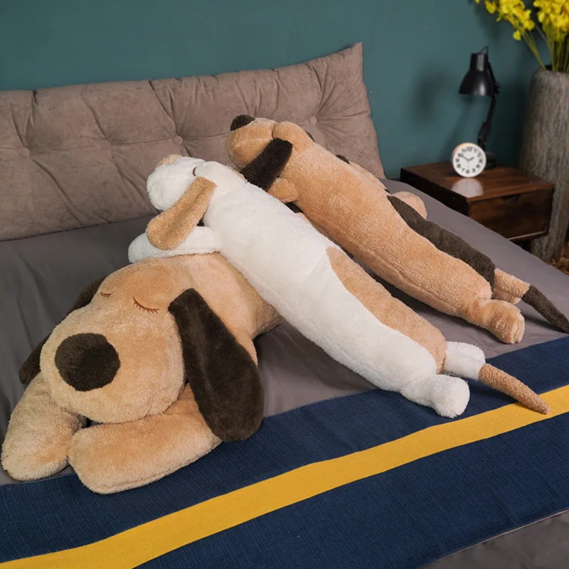 Lovely Soft Down Cotton Dog Plush Pillow Doll Stuffed Pet Doll Baby Sleep Pillow Accompany Gift for Girlfriend