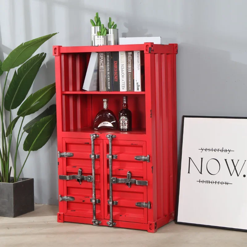LOFT industrial style retro old container bookcase, bookshelf file creative locker