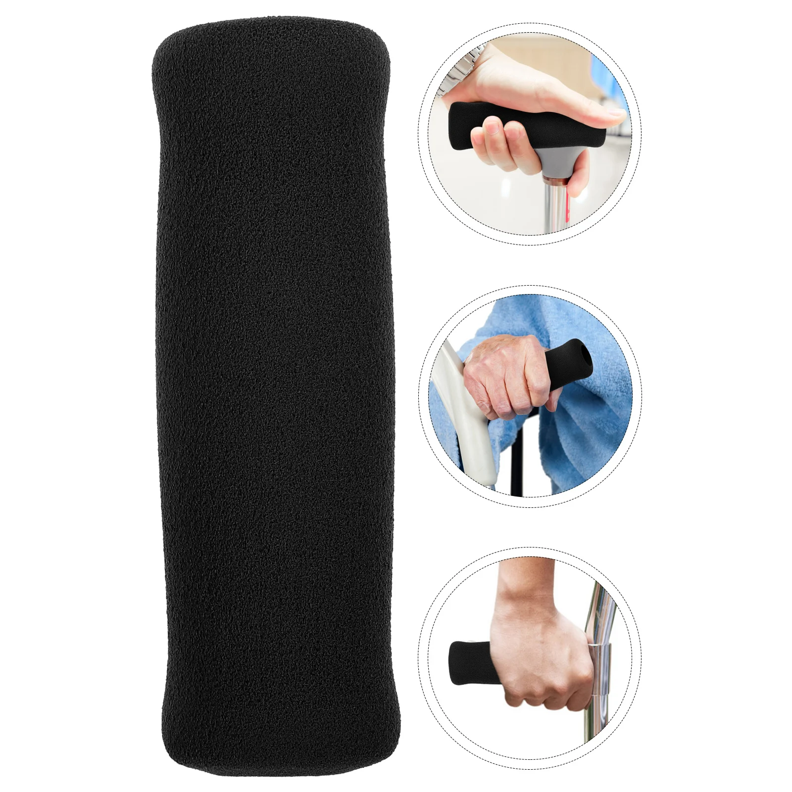 2Pcs Thickened Soft Sponge Walking Cane Handle Grips Non Slip Replacement Crutch Hand Cover Sleeve For  Care Accessory