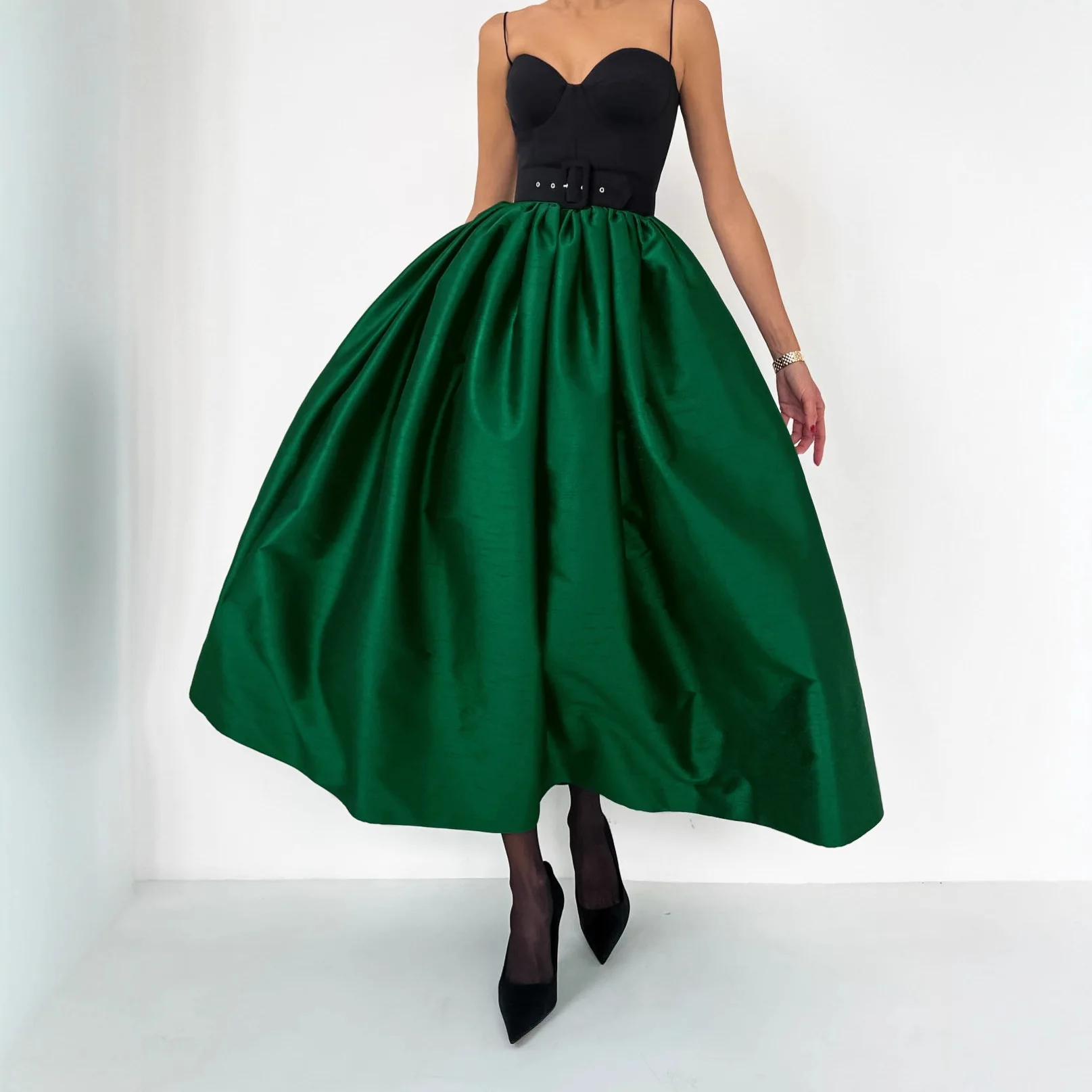 High Waist Satin Patchwork Party Dress Women Luxury Sexy Backless Spaghetti Strap Prom Gown Runway Style Evening Celebrity Dress