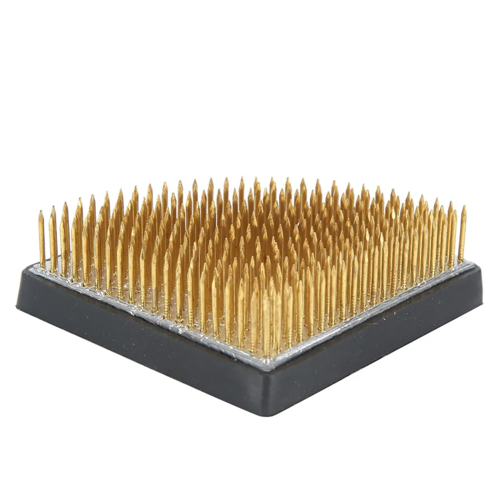 Copper Needle Flower Kenzan Holder Fan-Shaped Design Detachable Floral Arrangement Pin Sturdy Base Golden Ikebana Kenzan Tool
