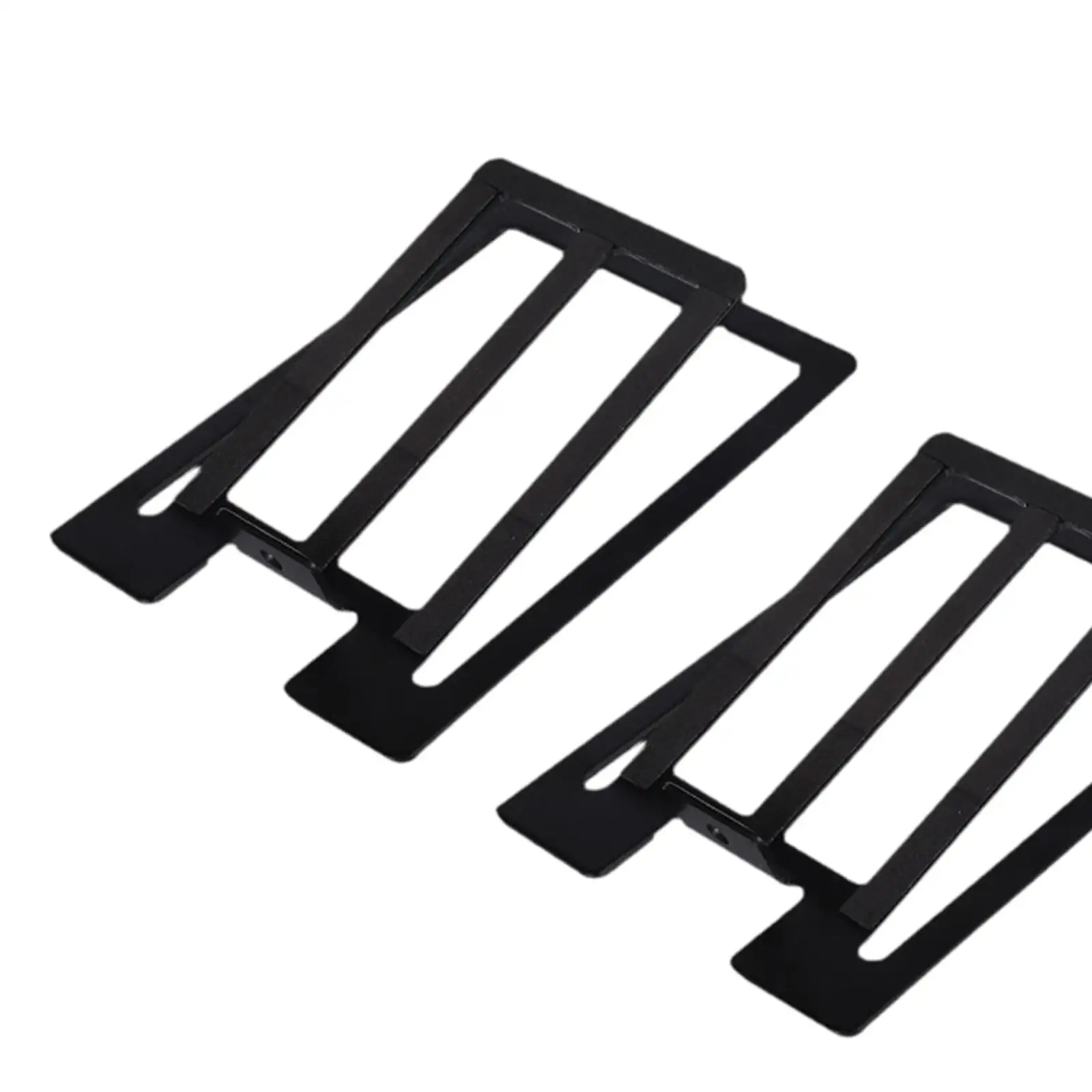 2개 세트 책상 스피커 스탠드 소형 스피커 랙 15도 기울어진 금속 지지대 테이블 마운트 홀더 공부방 사무실용