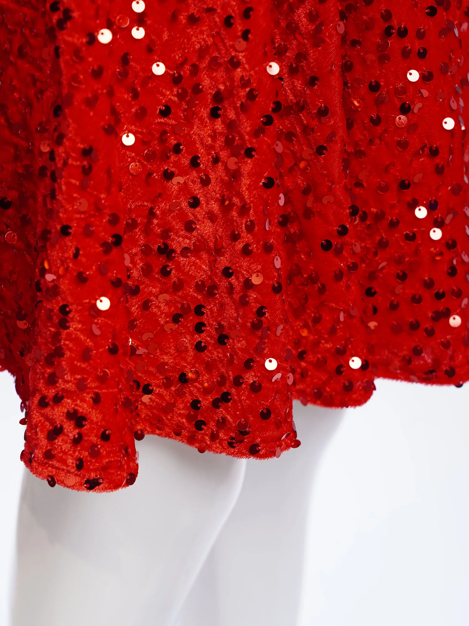 تنورة باليه للفتيات، تنورة مخملية متألقة بالترتر، تنانير مكشكشة بحزام مطاطي لأداء الرقص في حفلات عيد الميلاد