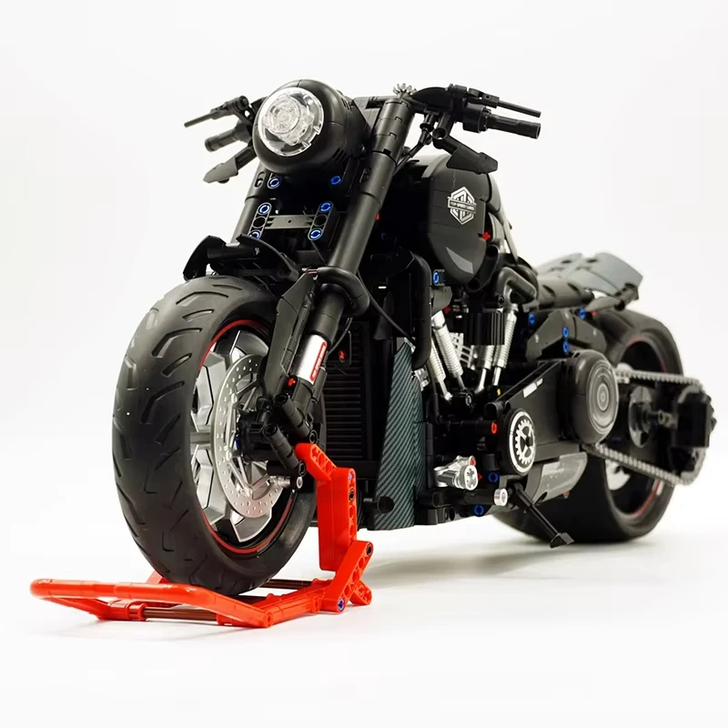 GULY 60521 1:5 MOC Technical Black Knight Motorcycle Model Building Blocks Bricks Assembly Puzzle DIY Toy Chrismas GiftsFor Kids