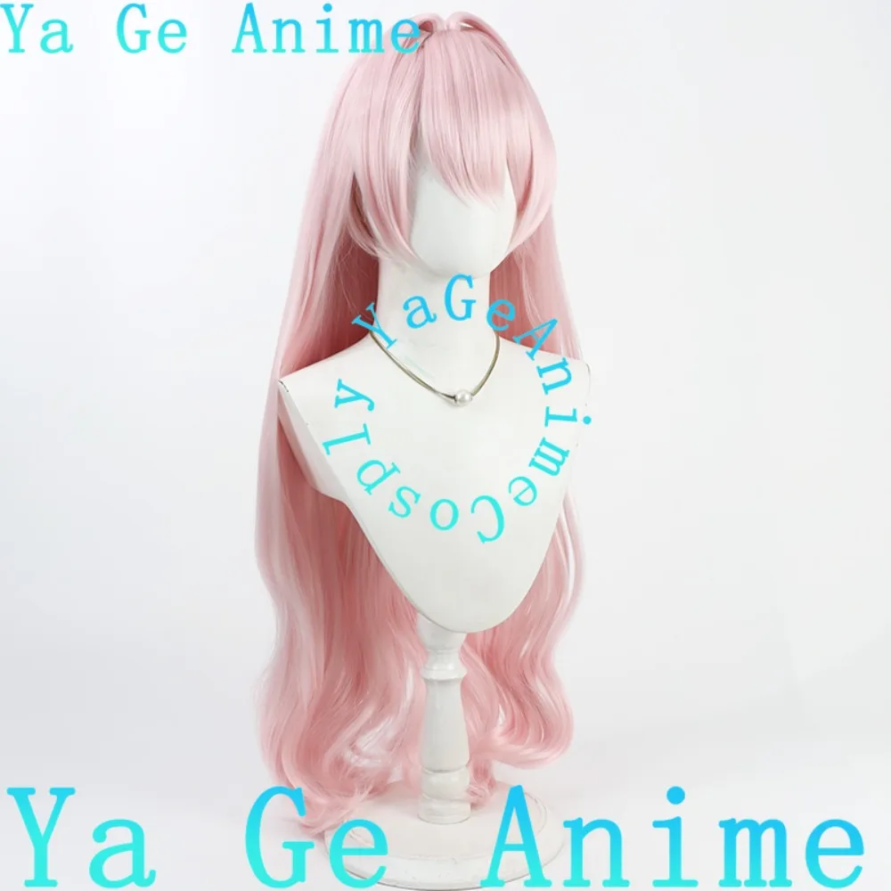 Ya Ge Anime Store شعر مستعار كوسبلاي Arcaea Hikari شعر مستعار كوسبلاي مع فروة رأس واقعية شعر طويل مجعد لون وردي فاتح