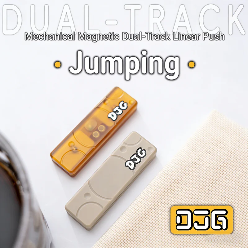 DJG EDC Jump Dual-track Fidget Slider PEI PEEK Fidget Toys For Adults Sensory Novelty Toy Push Slider Anxiety Relief Gadgets