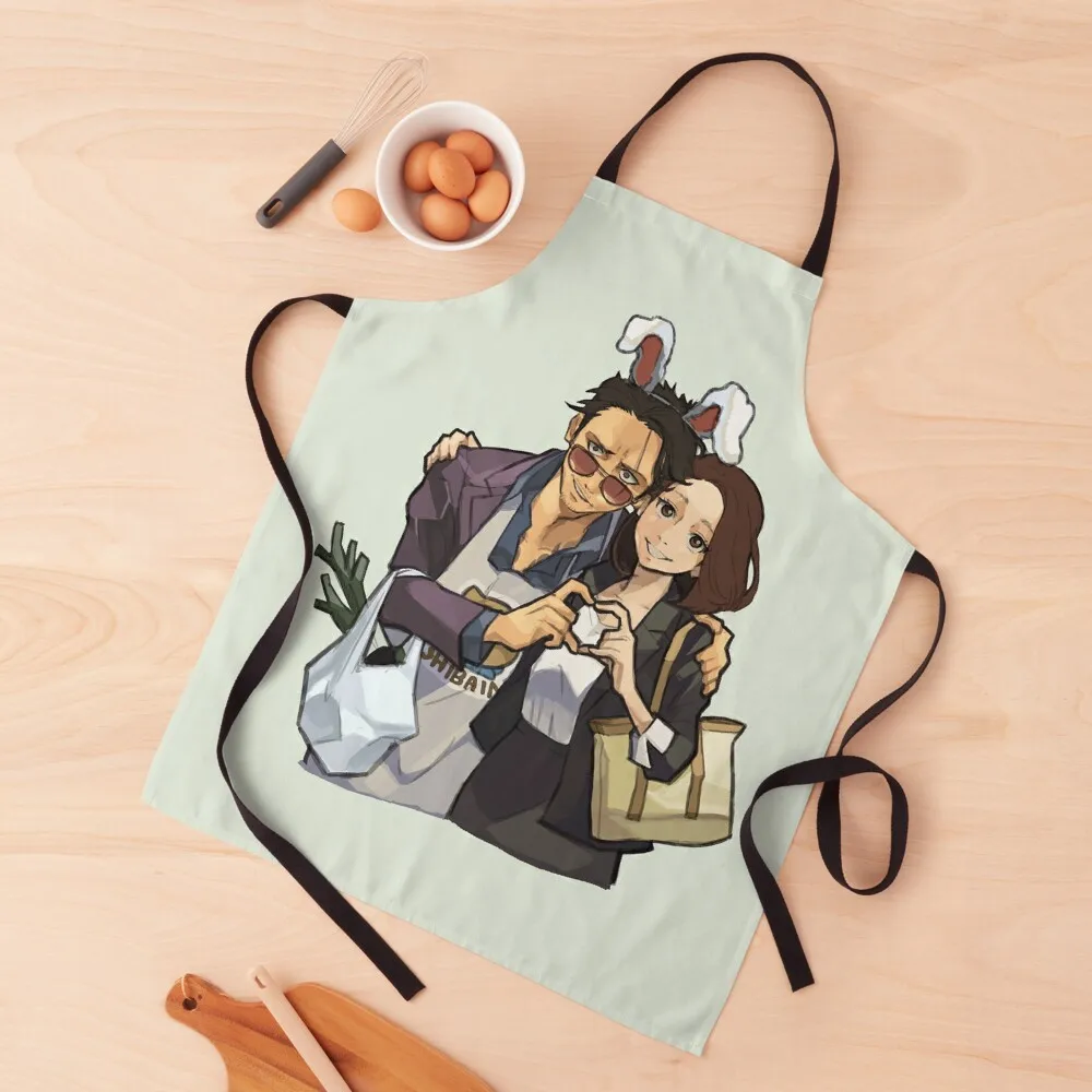 

The Way of the Househusband Tatsu and Miku Half Body Apron Home Supplies For Women Kitchen For Man kitchen woman Apron