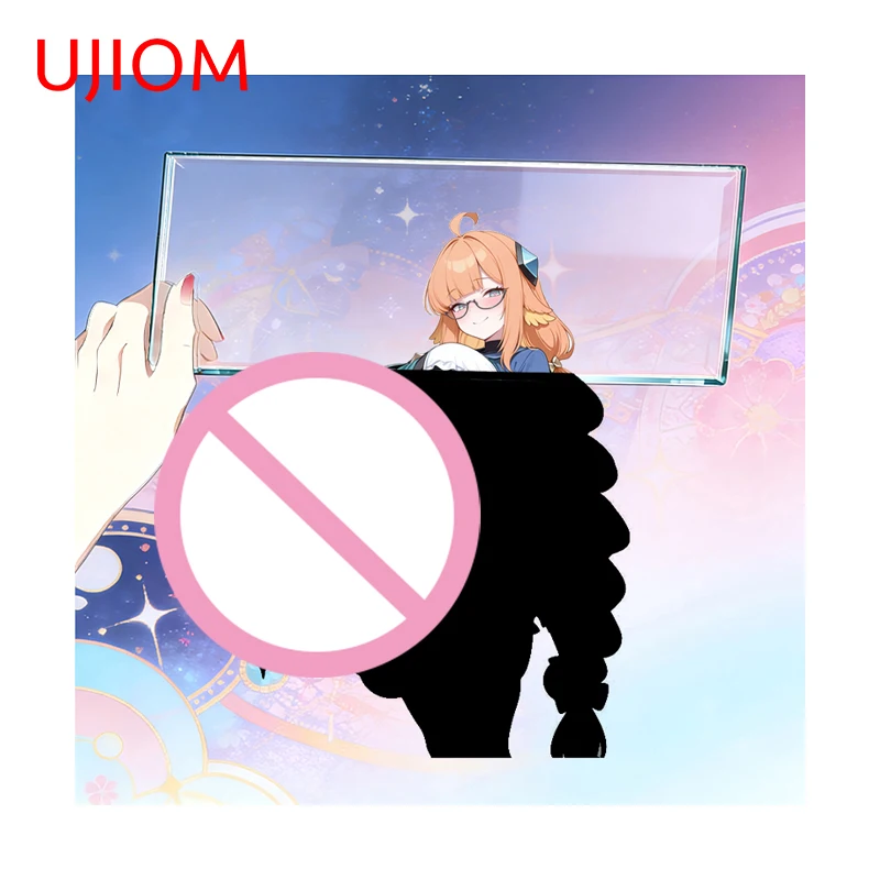 UJIO Shemale Anime Girl Wall Sticker Kawaii Character Occlusion Scratch Vinyl Decal Sunscreen Living Room Decoration Accessories