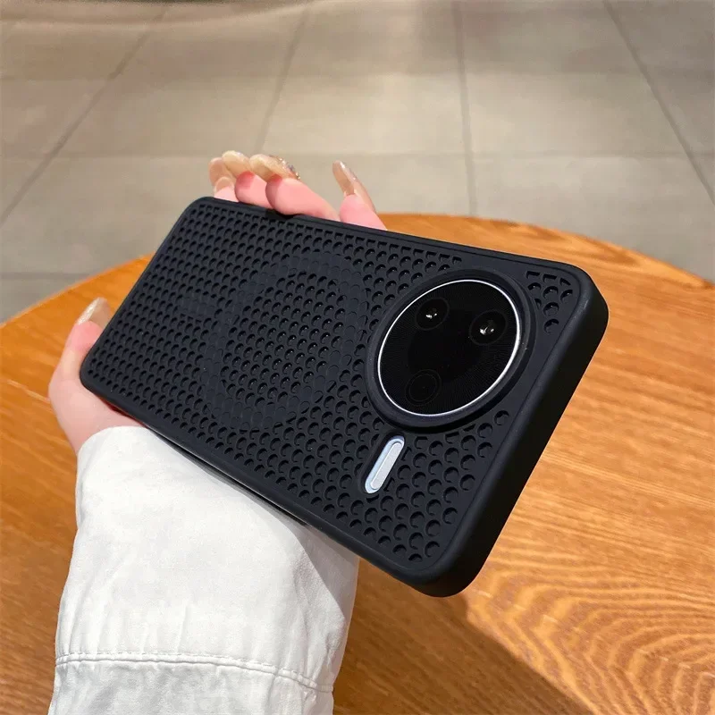 Magnetische Hülle für Xiaomi POCO F7 Ultra F7 Pro, Netz-Abwärme-Schale, Mag-safe-Ladefunktion, Matte Stoßfeste Weiche Schutzhülle – Detail 5