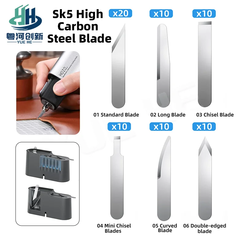 

HOZO Ultrasonic Cutter Replacement Blades Compatible with NeoBlade & Most Ultrasonic Cutting Tools SK5 High Carbon Steel
