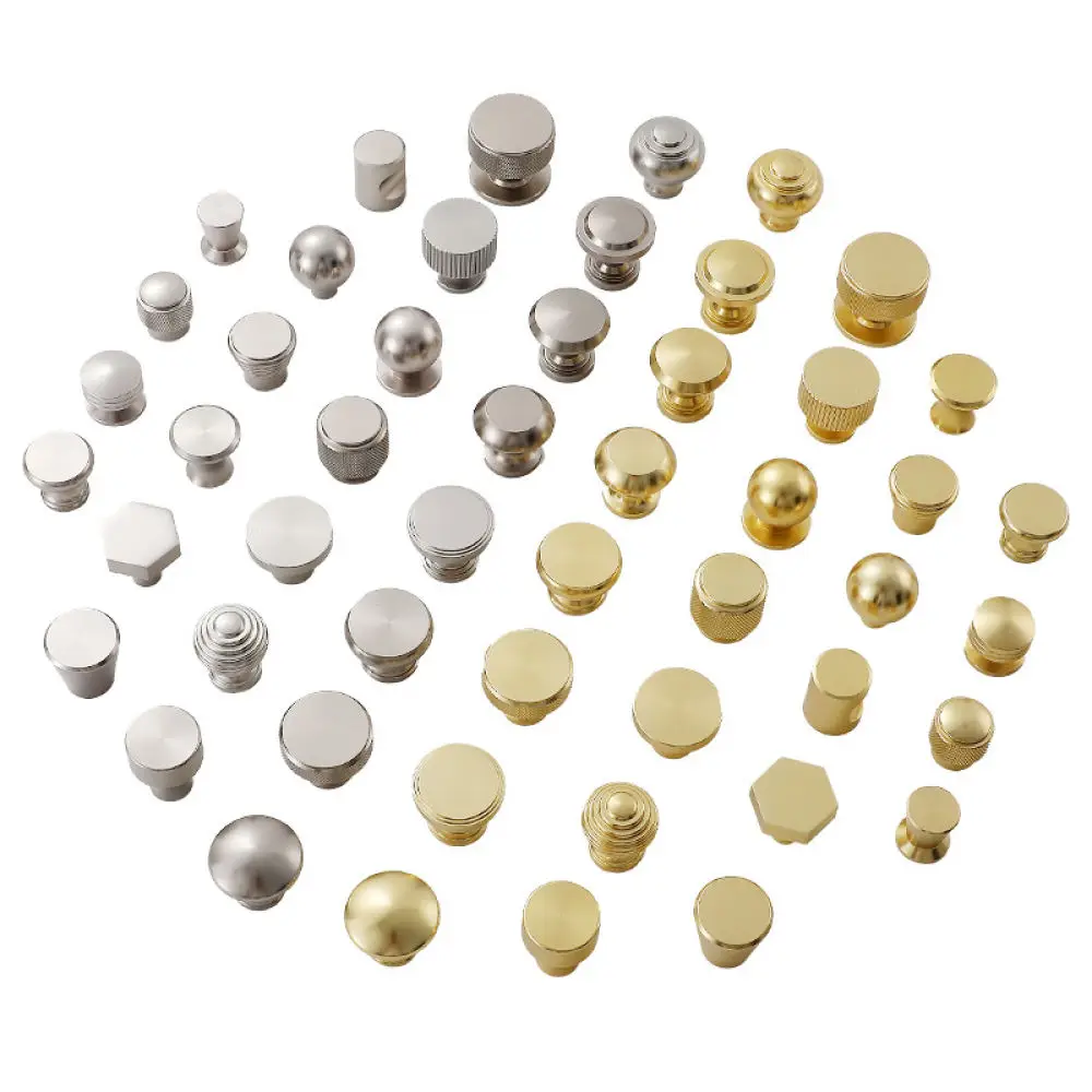 Modern Minimalist Single Hole Cabinet Knobs Aluminum Alloy Handle For Furniture Drawer Wardrobe Kitchen Pulls