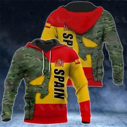 3D Print SPANISH ARMY Hoodies Camouflage Eagle Tattoo Hoodie For Man Casual Pullover Sweatshirt Hooded Jacket Tracksuits