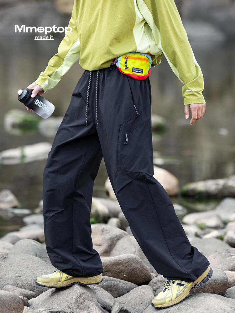 

MMOPTOP Модные мужские брюки для активного отдыха, прямые, ветрозащитные, весенние, повседневные, удобные, из полиэфирного волокна