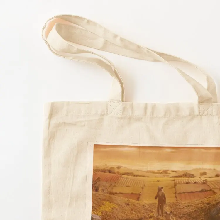 حقيبة حمل ملصق فيلم السيد فوكس الرائعة البسيطة، حقيبة تسوق نسائية قابلة لإعادة الاستخدام للمتسوقين #3