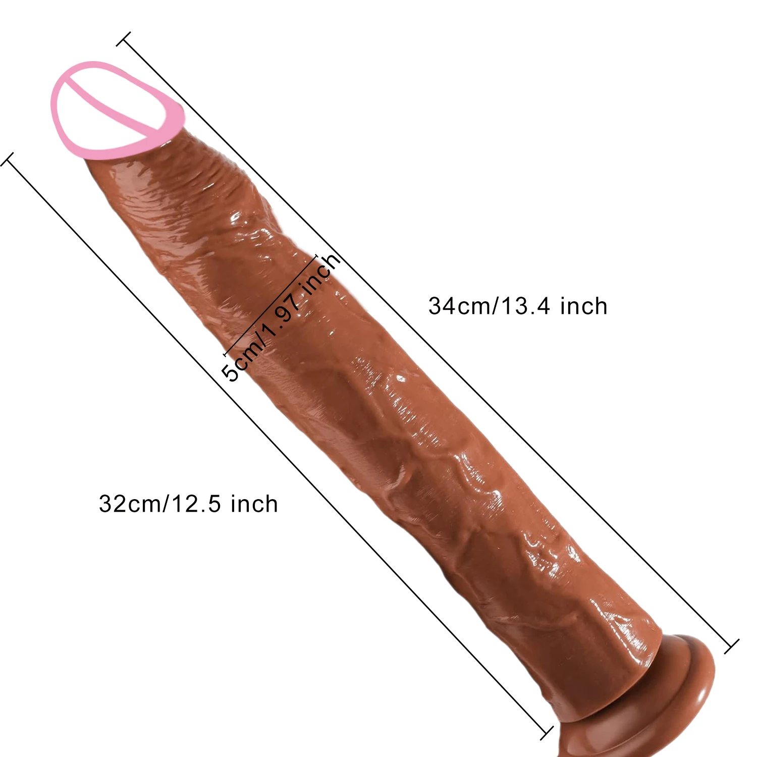 Super Long Realistic Dildo Big Penis Anal Butt Plug with Small Glans Vagina Stimulator Fake Dick Sex Toys for Women Men Gay