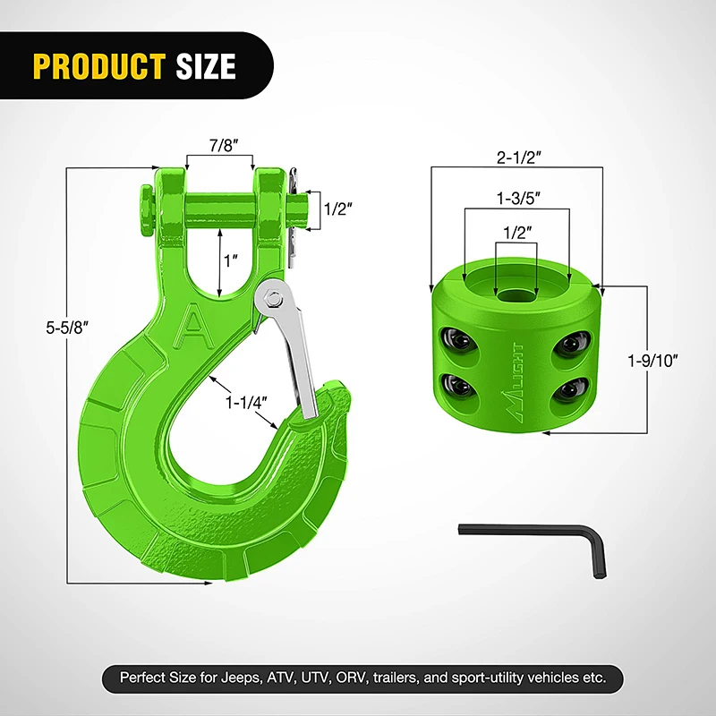 Forged Steel Winch Hook 3/8