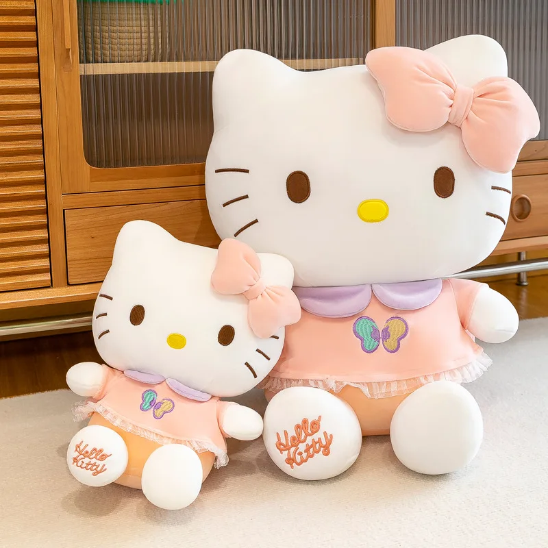 

40 см Sanrio Милая мультяшная кукла HelloKitty розовая Студенческая кукла кошка бросающая Подушка плюшевая игрушка подарок девочке на день рождения