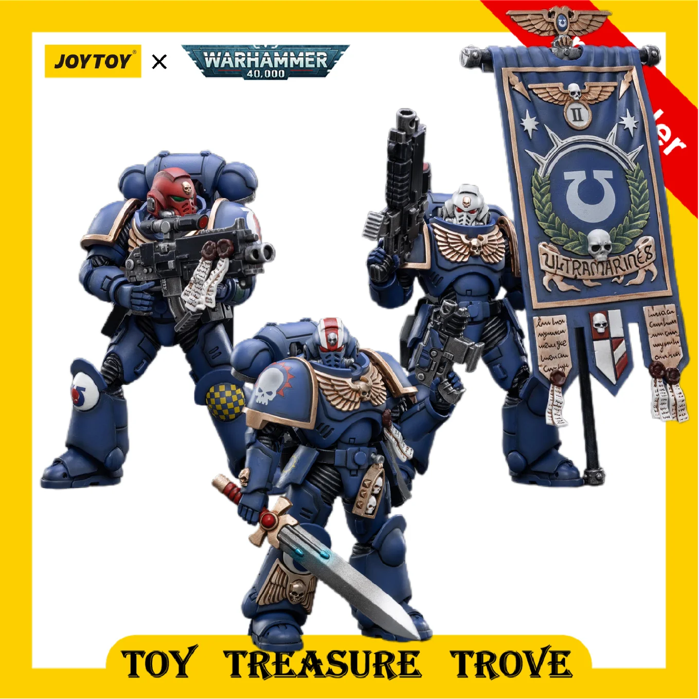 

[PRE ORDER] JOYTOY Warhammer 40k Action Figure Ultramarines Heroes of the Chapter Veteran Sergeant Castor Primaris Ancient Posca