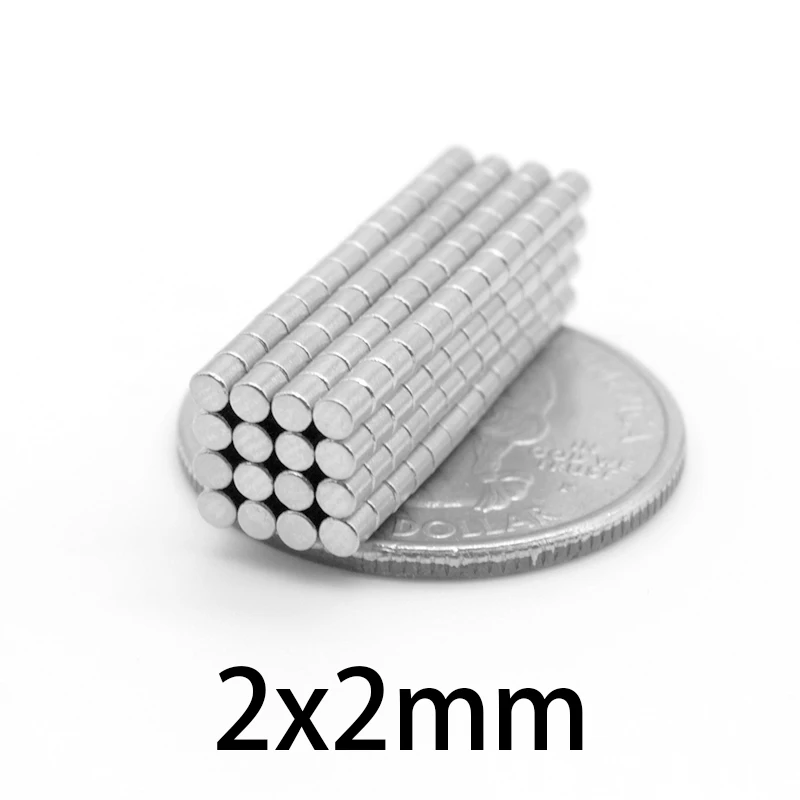 

100/200/500/1000/5000PCS 2x2 Mini Small Magnets Round 2X2 mm Neodymium Magnet Disc 2x2mm Permanent Strong Magnet 2*2