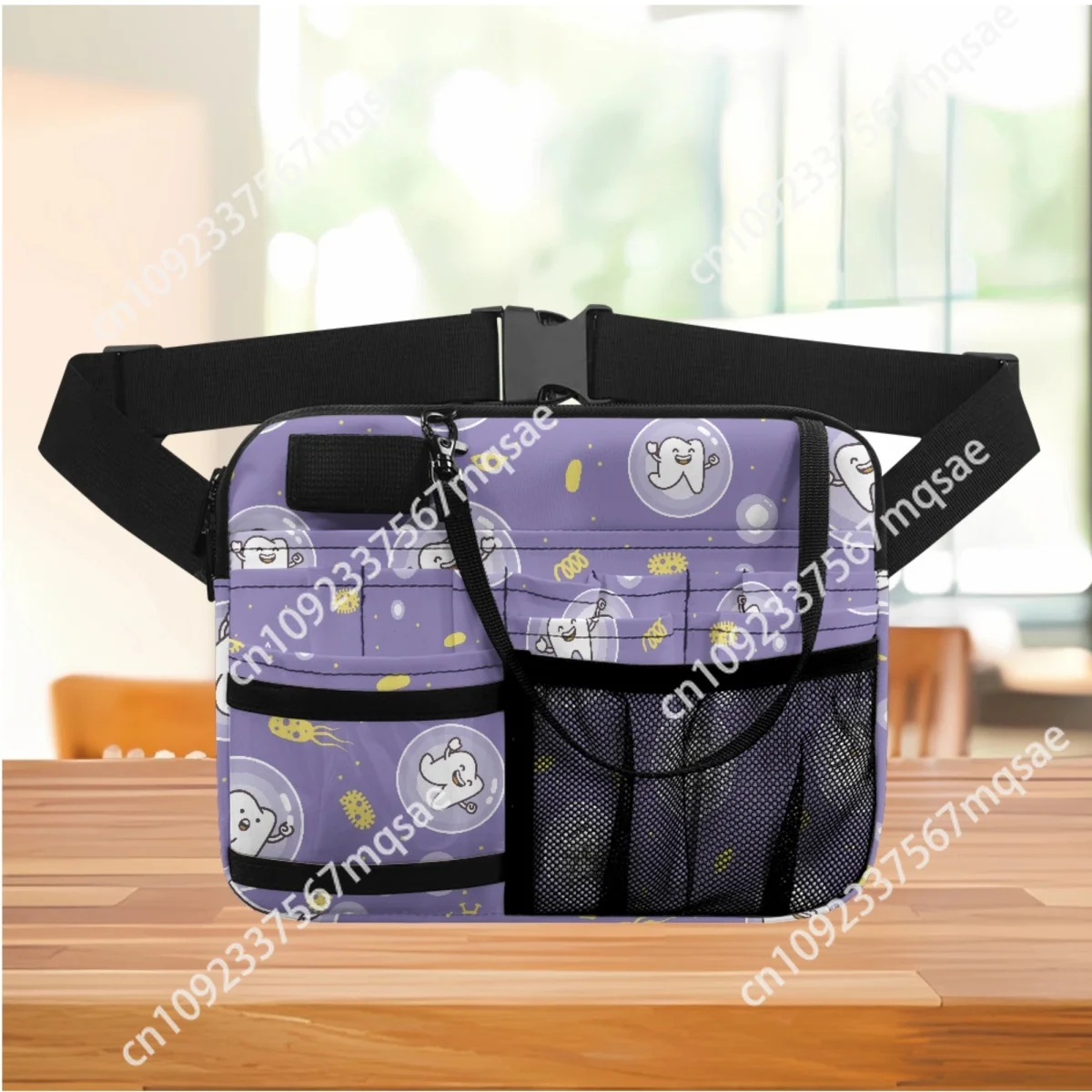 

Cartoon Tooth Dental Medical Designer Women's Waist Bag for Stethoscope Emergency Medicine Storage Portable Waist Bag Gift 2023