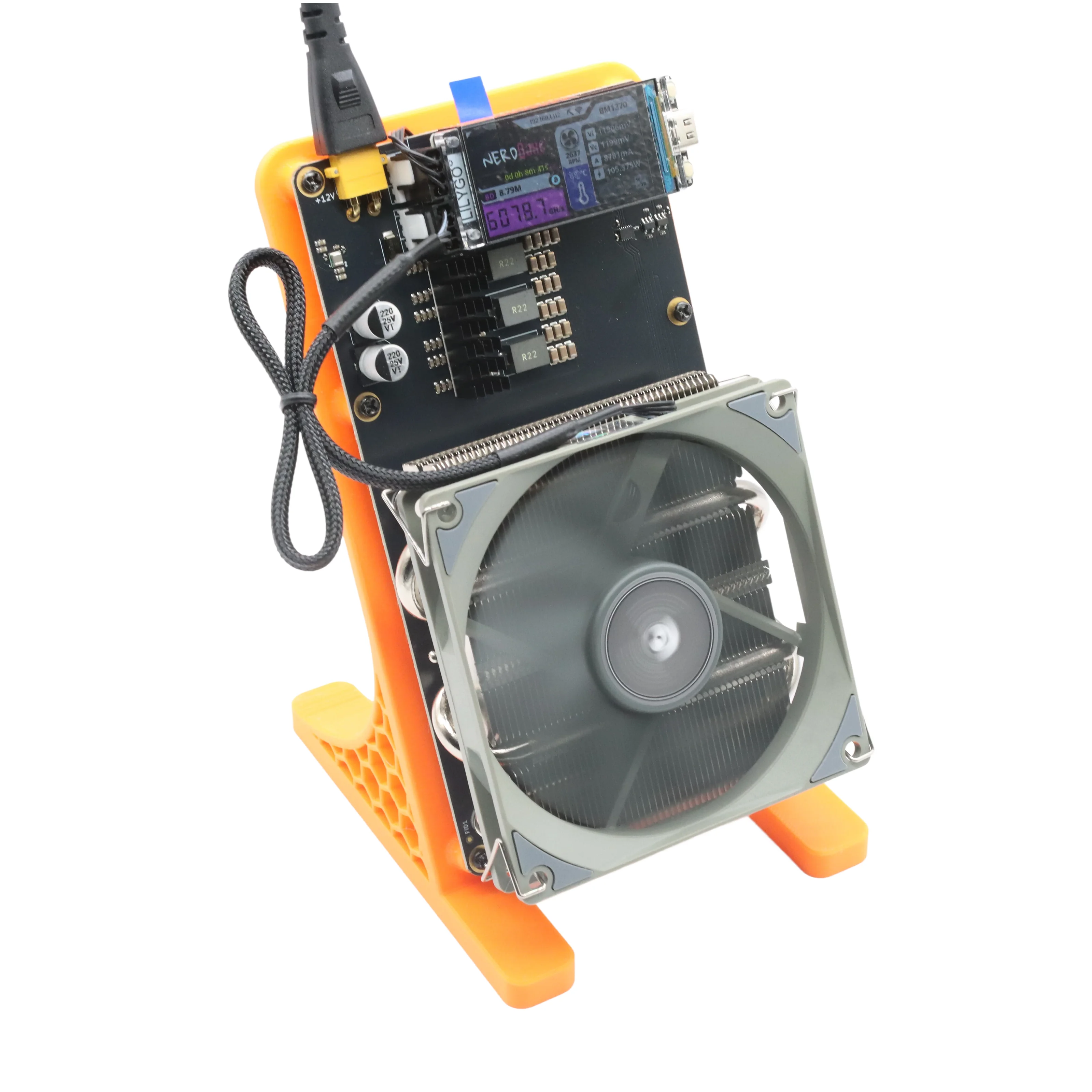 Bitcoin Miner NerdQaxe++ Rev6 Open Source 6Th/s 100W Double ventilateur de refroidissement maison BTC Miner