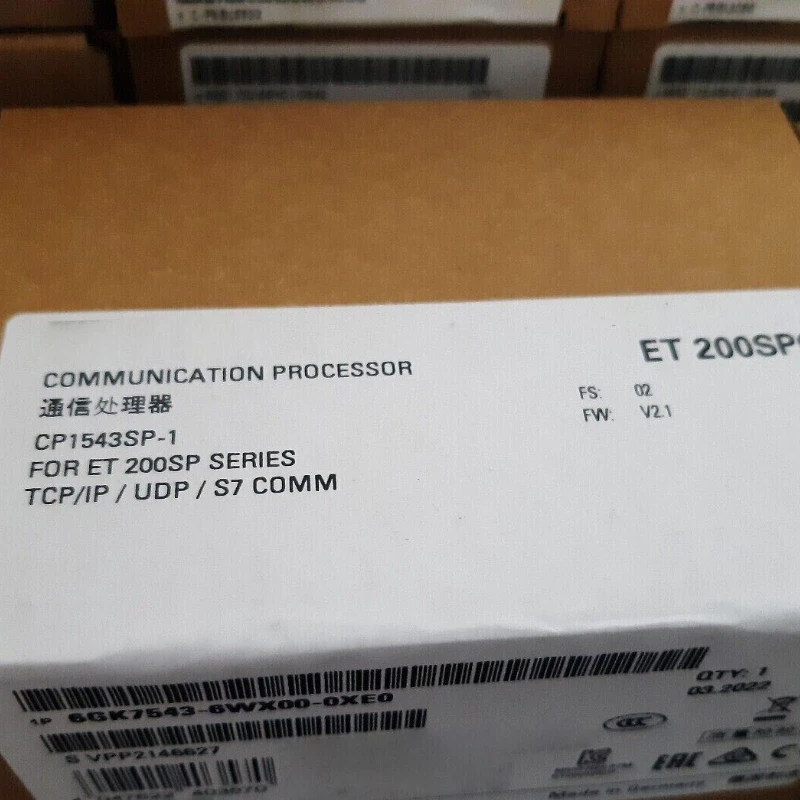 New 6GK7543-6WX00-0XE0 Communications Processor CP 1543SP-1 for Connection to S7-ET 200SP 6GK7 543-6WX00-0XE0