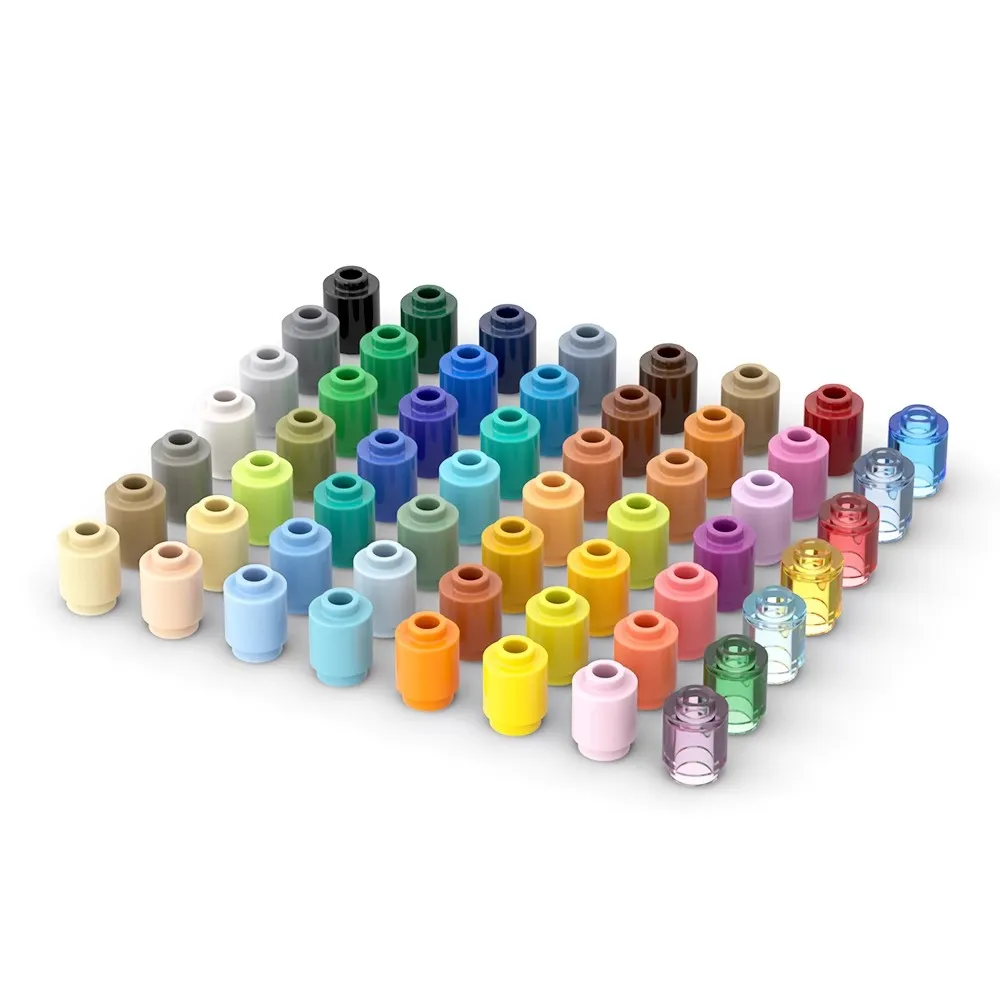 20Pcs MOC Parts 3062 Brick Round 1 x 1 Open Stud Compatible Bricks DIY Assmble Building Blocks Particle Kid Brain Toy Gift