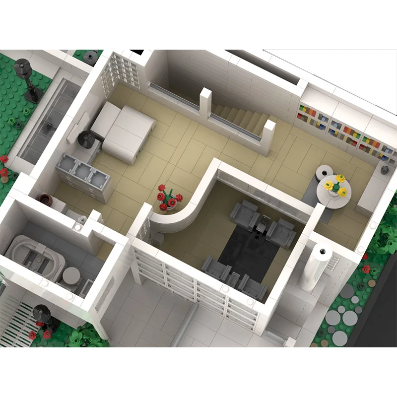 4066 Teile Konstruktionsset Giovannitti Haus von Richard Meier MOC Anpassbares Modulares Baustein-Set Pädagogisches DIY Urlaubsgeschenk