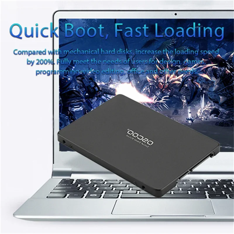 OSCOO-محرك أقراص الحالة الصلبة الداخلي ، SATA SSD ، 120GB ، 240GB ، 2.5 بوصة ، أصلي ، معدن أسود ، كمبيوتر ، كمبيوتر محمول ، SATA ، مصنع