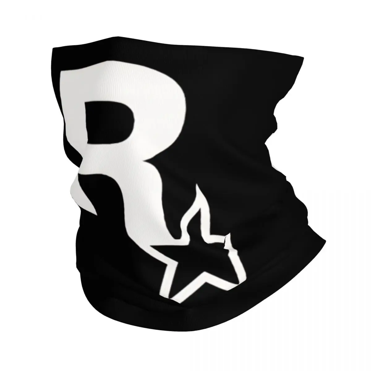 R Logo Bandana Neck Gaiter Printed Balaclavas Wrap Scarf Multifunctional Cycling Running for Men Adult