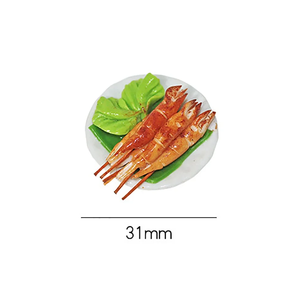 1/12 Poppenhuis Miniatuur Barbecue Voedsel Plaat Mini Kebab Voedsel Lade Model Speelgoed voor Poppenhuis Accessoires Decoratie ob11 bjd