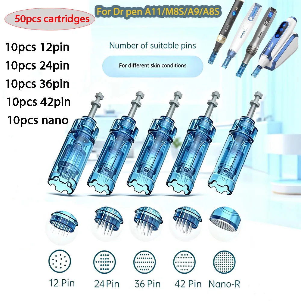 50pcs-set-dr-pen-a9-m8s-a8s-a11-needle-cartridge-12-24-36-42-nano-needle-length-025-mm