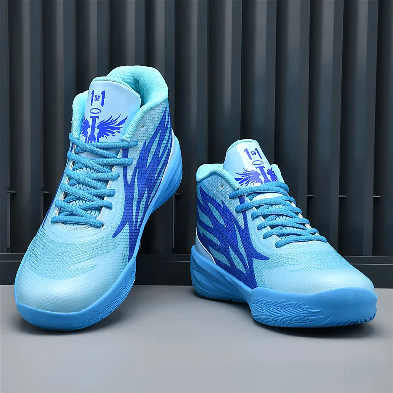 High Quality Mens Basketball Sneakers Boys Wearable Gym Training Sports Trainers Youth Non-slip Cushion Basketball Shoes 36-45