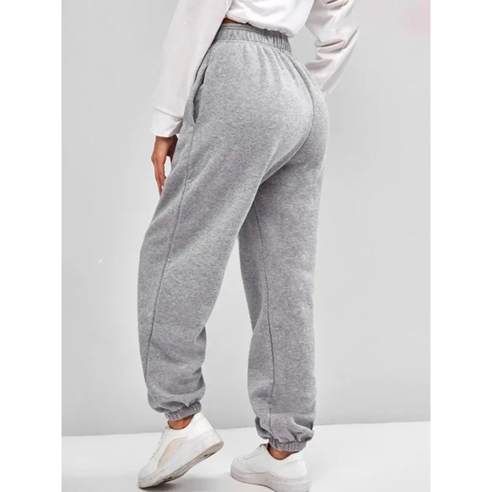 سراويل رياضية كاجوال مريحة للخريف والشتاء للسيدات تمتد السراويل اليومية الناعمة تمتد تصميم الخصر