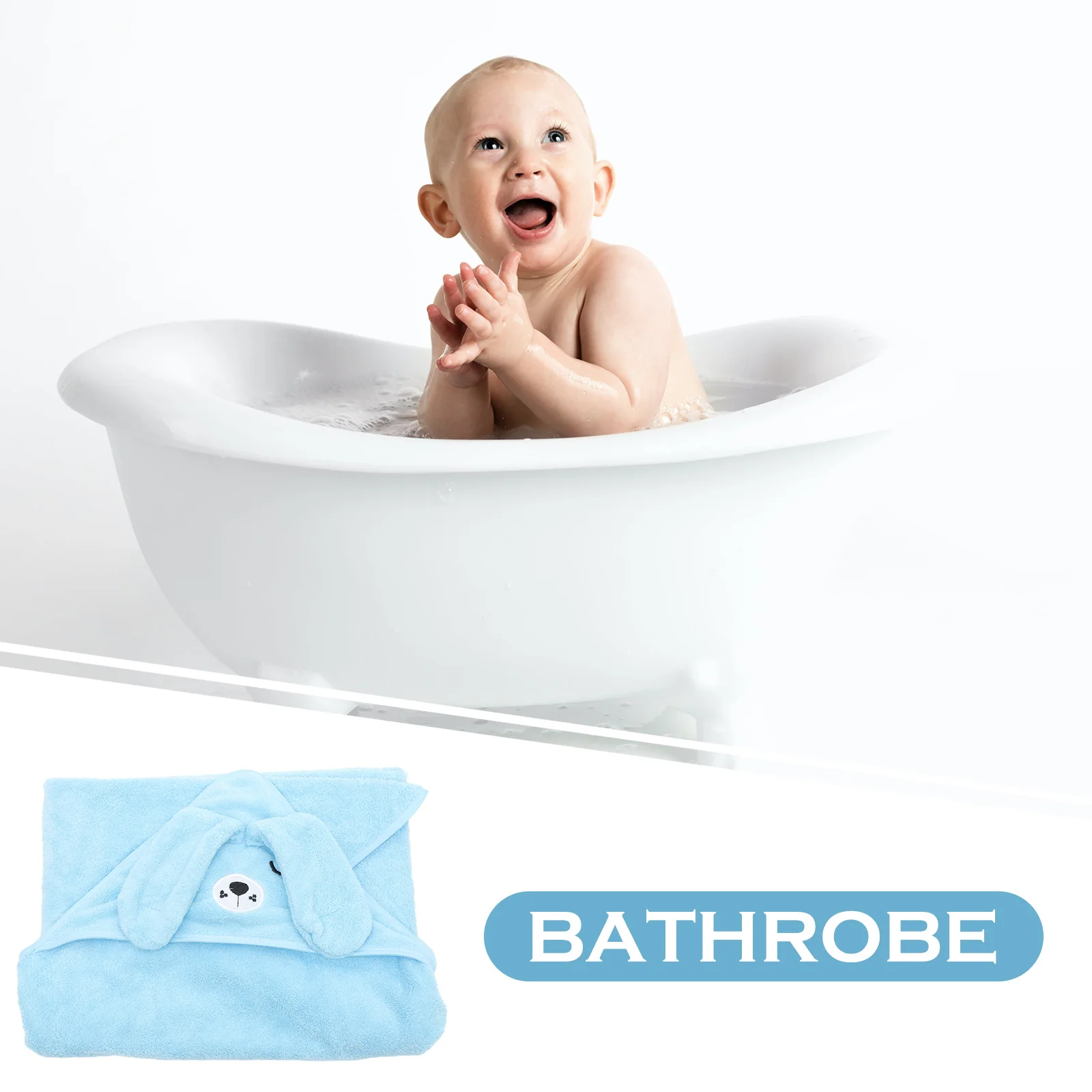 

Bathrobe Coral Fleece Kids Bath Towel Easy to Wrap Soft Comfortable Good Gift for Shower Christmas