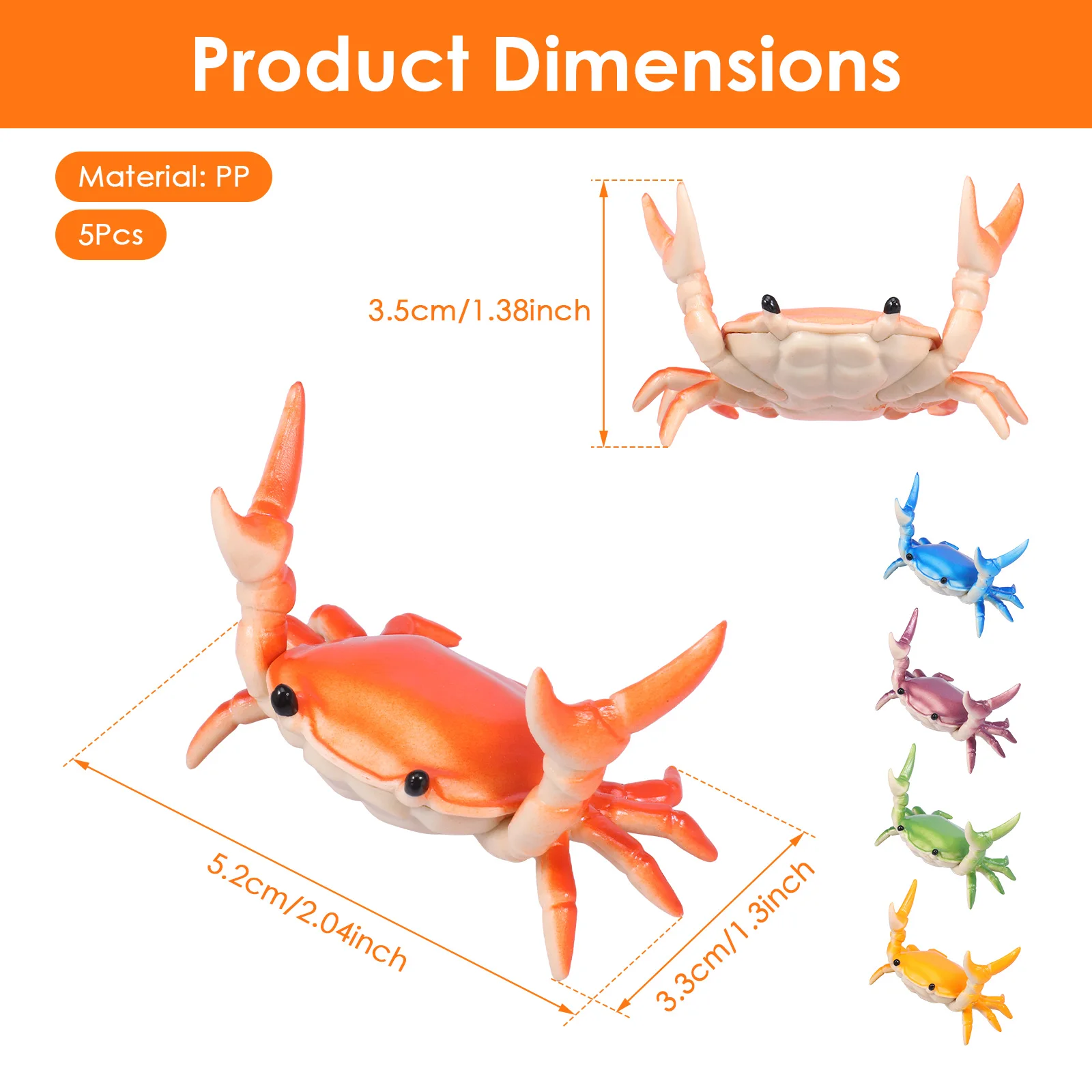 5Pcs Desk Crab Pen Holder Creative Weightlifting Crab Shape Pencil Organizer Stationery Pen Display Storage Rack Funny Pen Holde