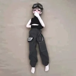 New 1/4 Doll's Clothes for Male Female Bjd Doll Workwear Pants Sleeveless Top Diy Girl Toys Dress Up Doll Accessories, No Doll