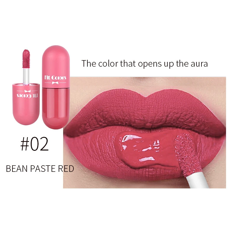 6 Dimensions Mini Lip Makeup Capsules Color Showing Non-Stick Matte Lip Gloss Liquid Lipsticks