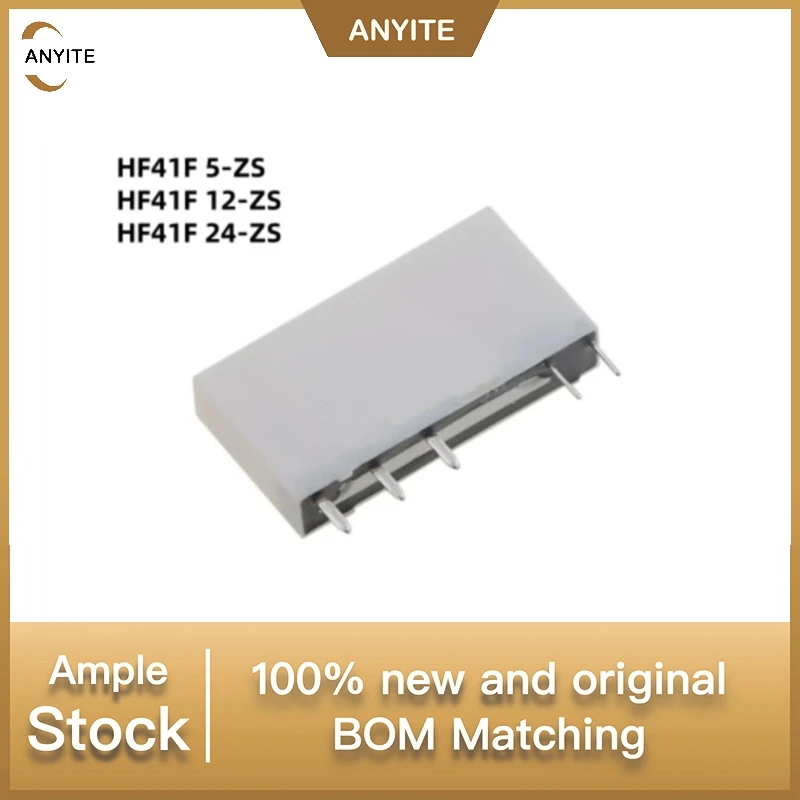 NEW 10PCS/LoT    HF41F 5-ZS   5VDC  HF41F 12-ZS   12VDC  HF41F 24-ZS    24VDC  6A  5PIN