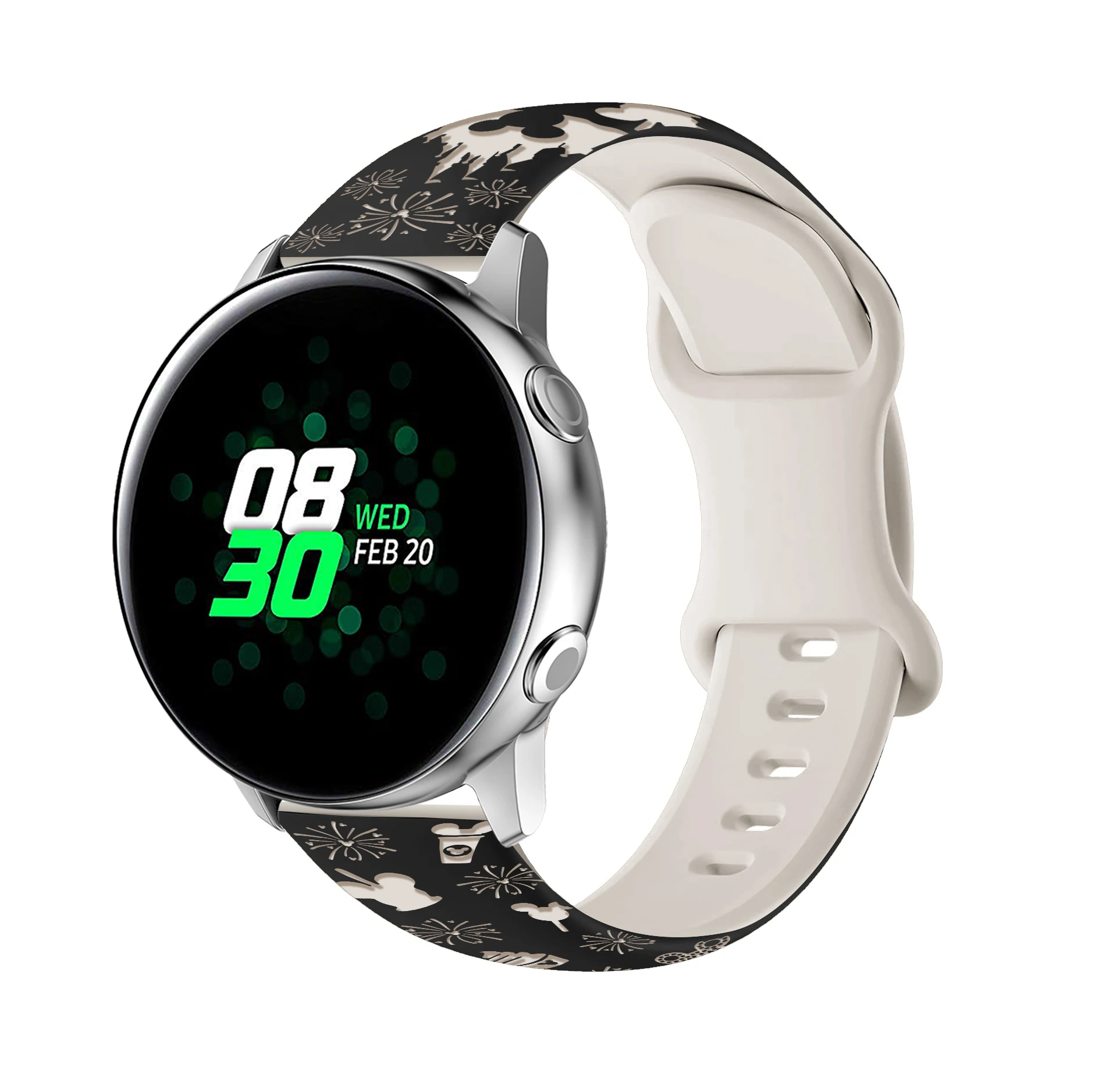 20mm Engraved Strap For Samsung Galaxy Watch FE 765 40mm 44mm Soft Silicone Band Womens Bracelet For 6Classic 43 47mm 42mm 46mm