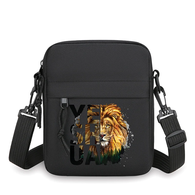 

Harajuku Lion Christianity Сумка на плечо Мужчины Женщины Иисус Тенденция Мини-сумки для мобильных телефонов Дети Мальчик Девушка Поясная сумка Сумки через плечо