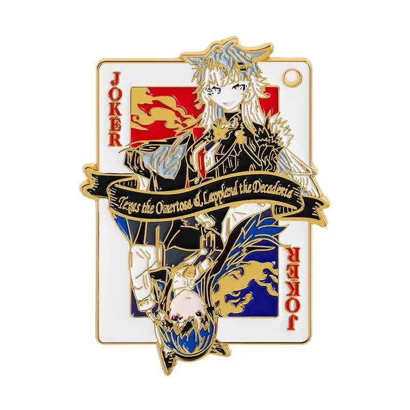 لابلاند موضوع شارة معدنية الفرسان أنيمي لعبة الكرتون الشكل دبوس بروش اكسسوارات الحافة زر تأثيري هدية عيد الميلاد