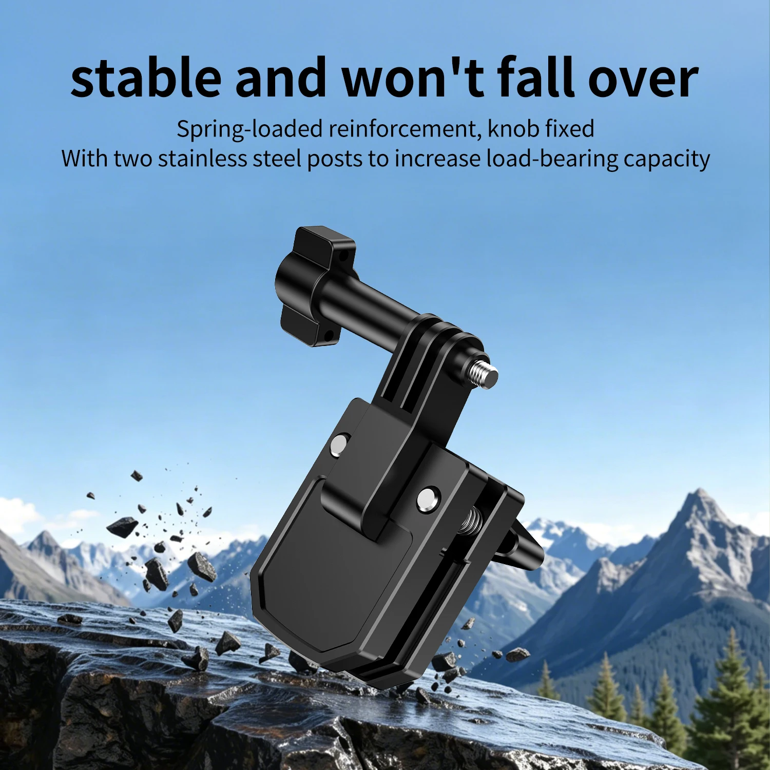 Motorcycle Windshield Mount Clamp Aluminum Clip For GoPro 13 12 Insta360 Go Ultra For DJI Osmo Nano/360/Action 6 5 Pro Pocket 4