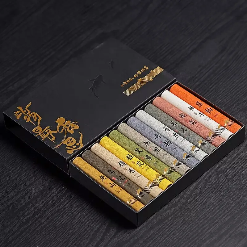 12 kinds of scented incense sticks, suitable for home, yoga lasting fragrance;