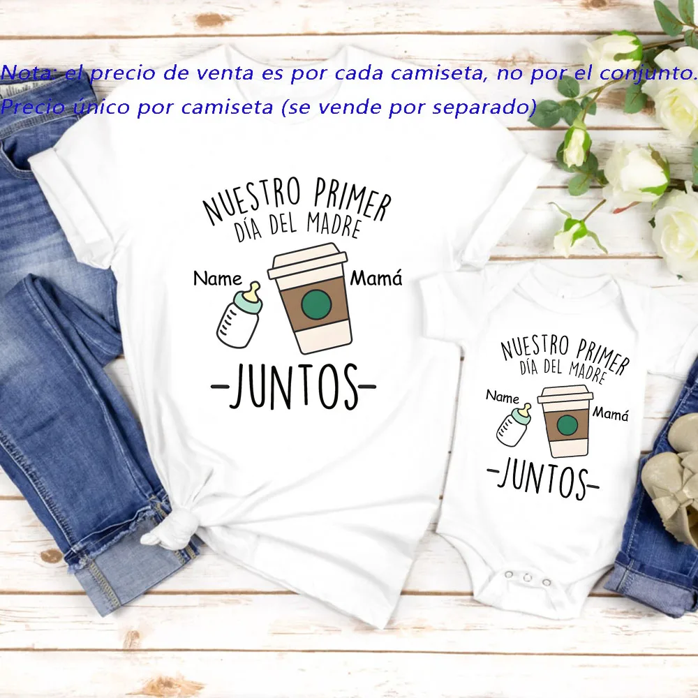 Customized Mothers Day Gifts Our First Mother'sDay Baby Bodysuits Mom T-shirts Family Clothes Custom Name Mother's Day Outfit